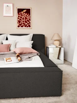 Cama Tapizada Lennon, Con Espacio De Almacenamiento