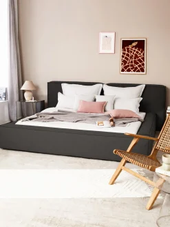 Cama Tapizada Lennon, Con Espacio De Almacenamiento