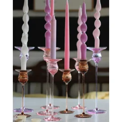 Candelero De Vidrio Soplado Artesanalmente Tulipan