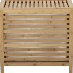 Cesta De Lavanderia De Bambu Con Bolsa De Tela Aden