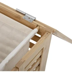 Cesta De Lavanderia De Bambu Con Bolsa De Tela Aden