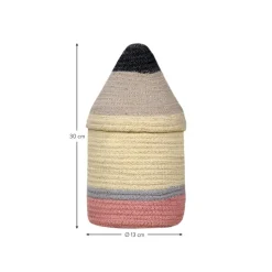 Cesta Infantil Artesanal Pencil, O 13 X 30 Cm