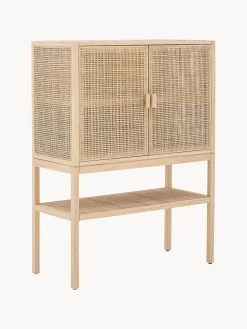 Chiffonnier De Madera Y Ratan Sanna