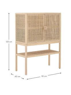 Chiffonnier De Madera Y Ratan Sanna