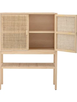 Chiffonnier De Madera Y Ratan Sanna