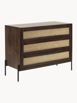 Comoda Cajonera Con Tejido Vienes Vienna