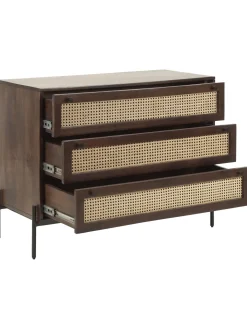 Comoda Cajonera Con Tejido Vienes Vienna