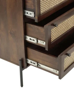 Comoda Cajonera Con Tejido Vienes Vienna