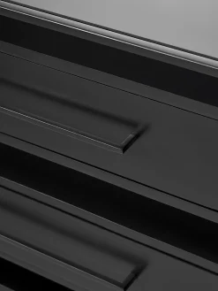 Comoda Cajonera Lyle, Con Tablero De Cristal