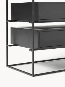 Comoda Cajonera Lyle, Con Tablero De Cristal