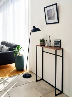 Consola Estrecha De Metal Con Ganchos Tower