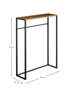 Consola Estrecha De Metal Con Ganchos Tower