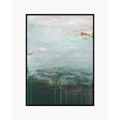 Cuadro En Lienzo Pintado A Mano Gradient Grace, Marco De Madera