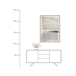 Cuadro En Lienzo Pintado A Mano Scenario, Marco De Madera