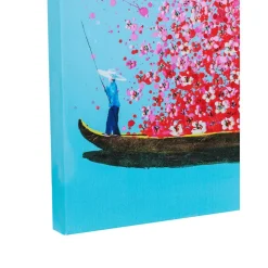 Cuadro En Lienzo Pintado Flower Boat