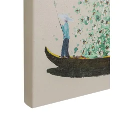 Cuadro Pintado A Mano Flower Boat