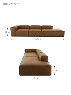 Divan Modular Grande De Cuero Reciclado Lennon