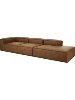 Divan Modular Grande De Cuero Reciclado Lennon