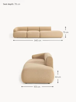 Divan Modular Grande En Tejido Boucle Sofia