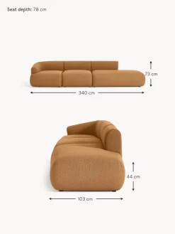 Divan Modular Grande En Tejido Boucle Sofia