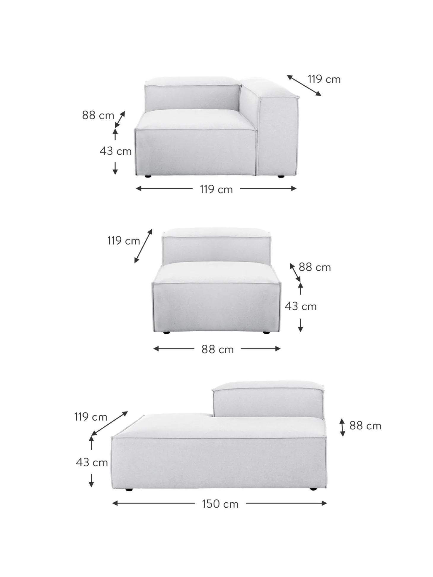 Divan Modular Grande Lennon