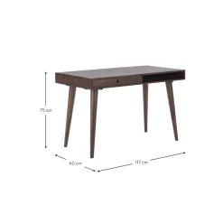 Escritorio De Madera Maciza Con Cojon Tova