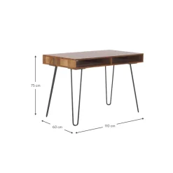 Escritorio De Madera Y Metal Repa