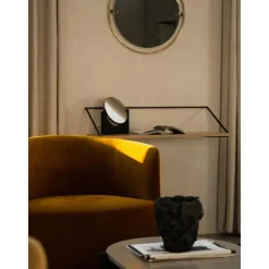 Escritorio De Pared De Madera Y Metal Rail