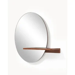 Espejo De Pared Con Estante De Madera Sandro