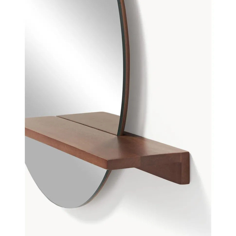 Espejo De Pared Con Estante De Madera Sandro