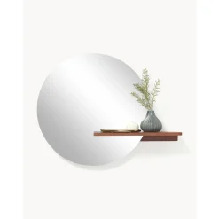 Espejo De Pared Con Estante De Madera Sandro