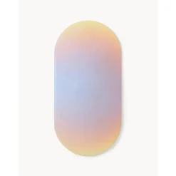 Espejo De Pared De Diseno Iridiscente Ruby