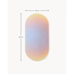 Espejo De Pared De Diseno Iridiscente Ruby