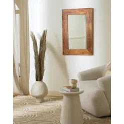 Espejo De Pared De Madera De Mango Indigo