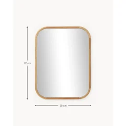 Espejo De Pared De Madera De Roble Levan