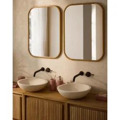 Espejo De Pared De Madera De Roble Levan