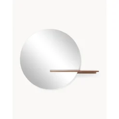 Espejo De Pared Grande Con Estante De Madera Sandro