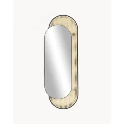 Espejo De Pared Ovalado Con Tejido Vienes Esma