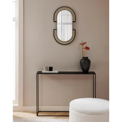 Espejo De Pared Ovalado Con Tejido Vienes Esma