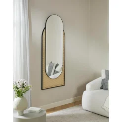 Espejo De Pared Ovalado Con Tejido Vienes Esma