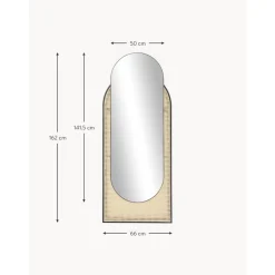 Espejo De Pared Ovalado Con Tejido Vienes Esma
