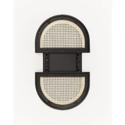 Espejo De Pared Ovalado Con Tejido Vienes Esma