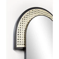 Espejo De Pared Ovalado Con Tejido Vienes Esma