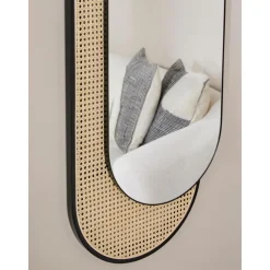 Espejo De Pared Ovalado Con Tejido Vienes Esma