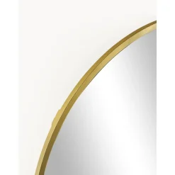 Espejo De Pared Ovalado Verena, Con Estante De Marmol