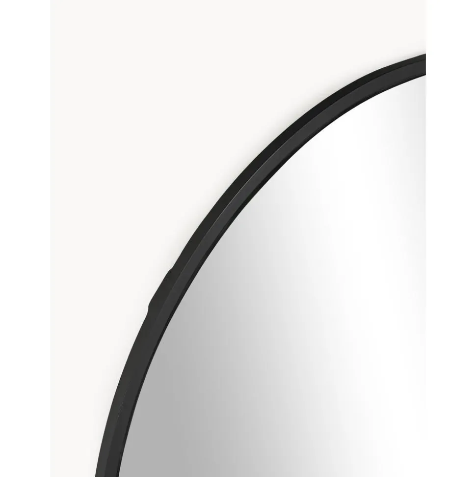 Espejo De Pared Ovalado Verena, Con Estante De Marmol