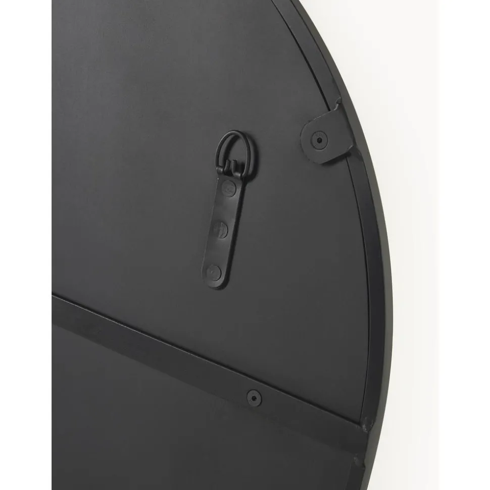 Espejo De Pared Ovalado Verena, Con Estante De Marmol