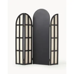 Espejo De Pie Con Biombo De Ratan Aura