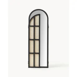 Espejo De Pie Con Biombo De Ratan Aura