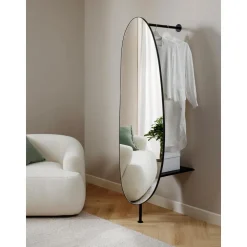 Espejo De Pie Con Estante De Metal Ophelia